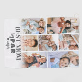 Beste Mama nach Par Fotocollage Mutter Golfhandtuch (Horizontal)