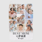 Beste Mama nach Par Fotocollage Mutter Golfhandtuch (Vorderseite)