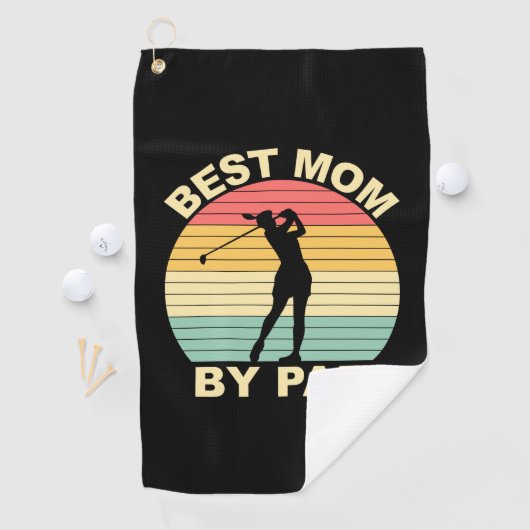 Beste Mama nach Par - Golfspielen Golfhandtuch (Insitu)