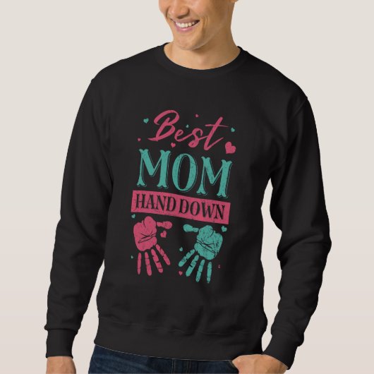 Beste Mama nach unten Sweatshirt (Vorderseite)