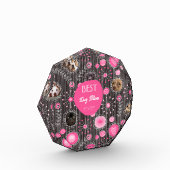 Beste Mama Niedlich Rosa Herz Blume FotoCollage Fotoblock (Links)