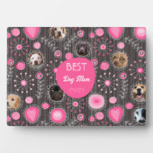 Beste Mama Niedlich Rosa Herz Blume FotoCollage Fotoplatte (Vorderseite)