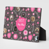 Beste Mama Niedlich Rosa Herz Blume FotoCollage Fotoplatte (Seite)