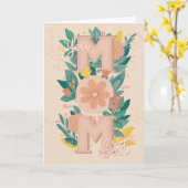 Beste Mama. Niedlicher Blumengarten, der die Mütte Karte (Gelbe Blume)