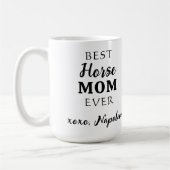 Beste Mama Niedliches Reittier Foto Kaffeetasse (Links)
