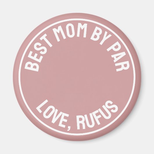 Beste Mama Par Dog Foto Dusty Rose Rosa Magnet (Vorne)
