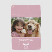 Beste Mama Par Fun Foto Golfer Modernes Design Golfhandtuch (Vorderseite)