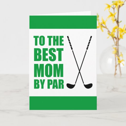 Beste Mama Par Golf Geburtstag Karte (Gelbe Blume)