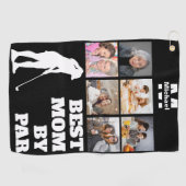 Beste Mama Par Golf mit 6 Foto Golf Tower Golfhandtuch (Horizontal)