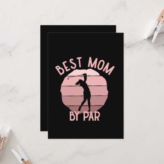 Beste Mama par golfing lustige und niedliche Mama Karte (Vorderseite/Rückseite Beispiel)