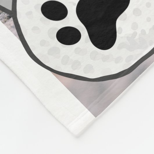 Beste Mama Par Paw Print Golf Fleece Blanken (Ecke)