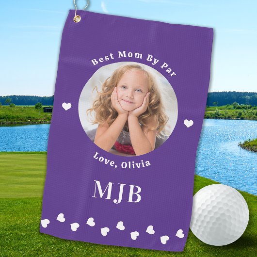 Beste MAMA Par Personalisiertes stilvolles Foto Golfhandtuch