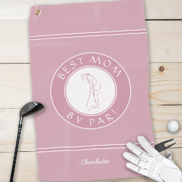 Beste Mama par - rosa Monogramm Golfer für sie Golfhandtuch