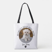 Beste Mama Paw Print Custom Pet Foto Tasche (Rückseite)
