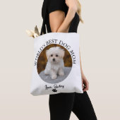 Beste Mama Paw Print Custom Pet Foto Tasche (Von Nahem)