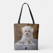 Beste Mama Paw Print Custom Pet Foto Tasche (Rückseite)