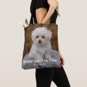 Beste Mama Paw Print Custom Pet Foto Tasche (Von Nahem)