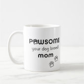 Beste Mama Pawsome Schwarz-Weiß-Foto Tasse (Links)