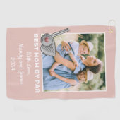 Beste Mama per Par Custom Foto Golf Handtuch (Horizontal)