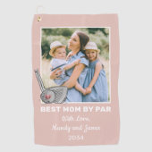 Beste Mama per Par Custom Foto Golf Handtuch (Vorderseite)