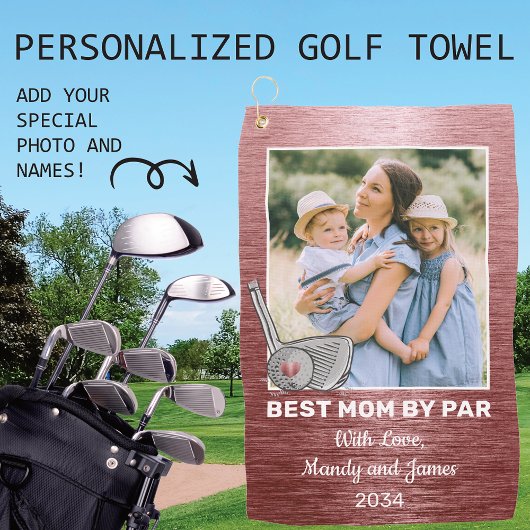 Beste Mama per Par Custom Foto Golf Handtuch