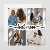 Beste Mama Personalisiert 4 FotoCollage (Vorne/Hinten)