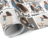 Beste Mama Personalisiert 4 FotoCollage Geschenkpapier (Rolleneckpunkt)