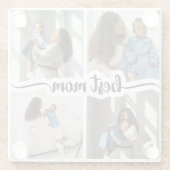 Beste Mama Personalisiert 4 FotoCollage Glasuntersetzer (Rückseite)