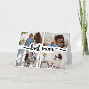 Beste Mama Personalisiert 4 FotoCollage Karte