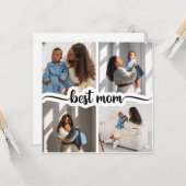 Beste Mama Personalisiert 4 FotoCollage Karte (Vorderseite/Rückseite Beispiel)
