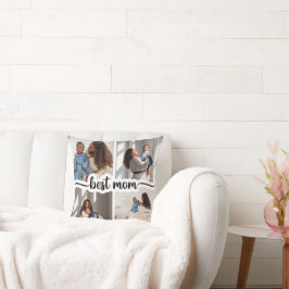 Beste Mama Personalisiert 4 FotoCollage Kissen