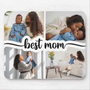 Beste Mama Personalisiert 4 FotoCollage Mousepad