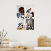 Beste Mama Personalisiert 4 FotoCollage Poster (Küche)