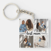 Beste Mama Personalisiert 4 FotoCollage Schlüsselanhänger (Vorderseite)
