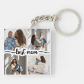 Beste Mama Personalisiert 4 FotoCollage Schlüsselanhänger (Rückseite)