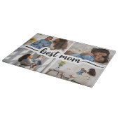 Beste Mama Personalisiert 4 FotoCollage Schneidebrett (Ecke)