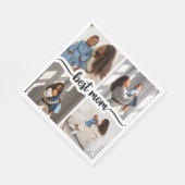 Beste Mama Personalisiert 4 FotoCollage Serviette (Ecke)