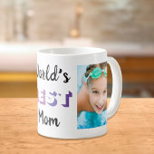 Beste Mama Personalisierte Fotos Rosa Lila Kaffeetasse