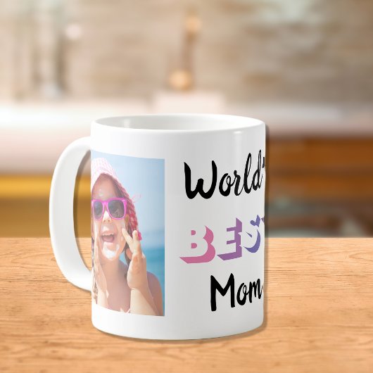 Beste Mama Personalisierte Fotos Rosa Lila Kaffeetasse