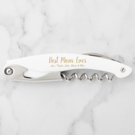 Beste Mama personalisierter, benutzerdefinierter S Kellnermesser (Vorderseite)
