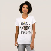 Beste Mama Pet-Foto-Pfoten Drucken Niedliche Typog T-Shirt (Vorne ganz)