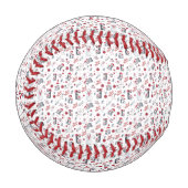 Beste Mama Pinguin Weihnachtsmuster Baseball (Vorderseite Links)