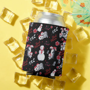 Beste Mama Pinguin Weihnachtsmuster Dosenkühler