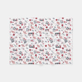 Beste Mama Pinguin Weihnachtsmuster Fleecedecke (Vorderseite (Horizontal))