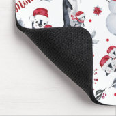 Beste Mama Pinguin Weihnachtsmuster Mousepad (Ecke)