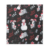 Beste Mama Pinguin Weihnachtsmuster Notizblock (Vorderseite)