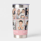 Beste Mama Pink Fotocollage Thermobecher (Links)