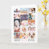 Beste Mama pink Mutter's Day 15 Foto Collage Grid Karte (Gelbe Blume)