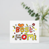 Beste Mama Postkarte (Stehend Vorderseite)