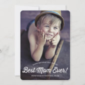 Beste Mama | Retro Calligraphy Mother's Day Card Karte (Vorderseite)